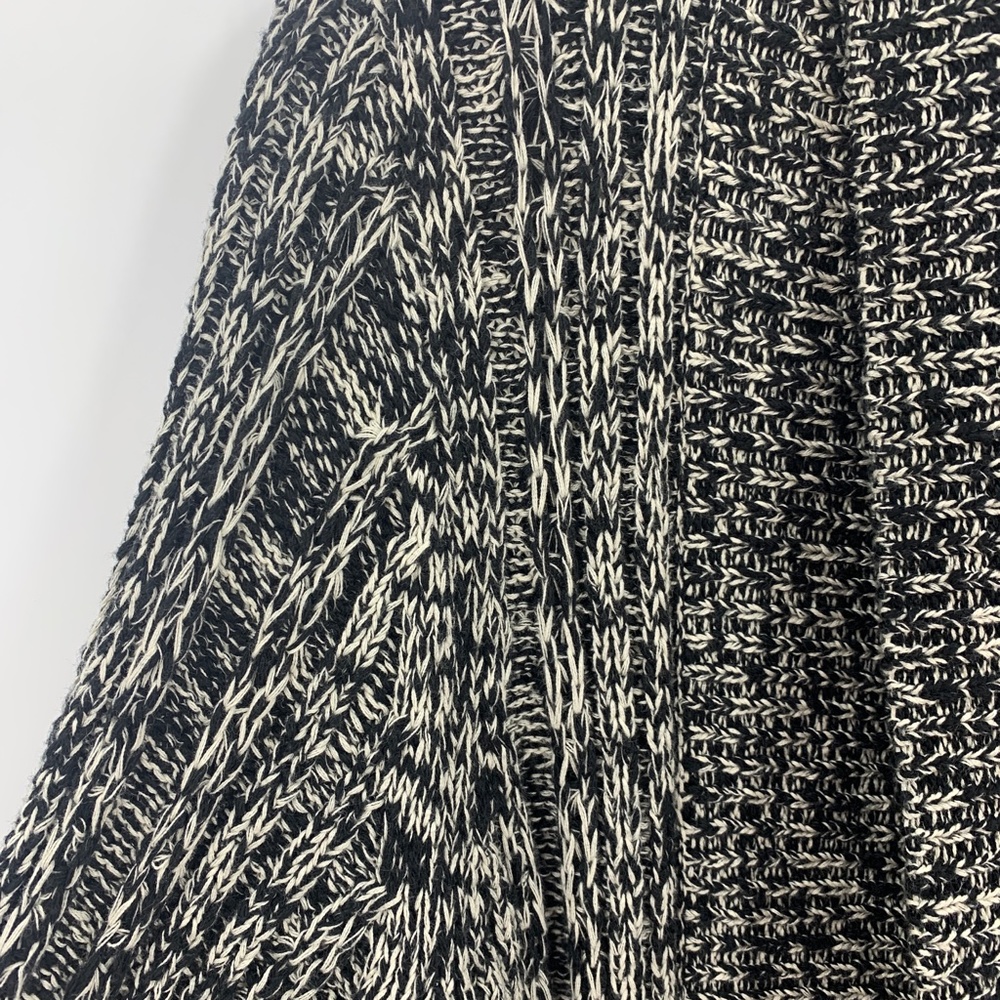 Anthropologie Tehama Marled Black & White Open Front Long Cardigan Sz M - Picture 6 of 14